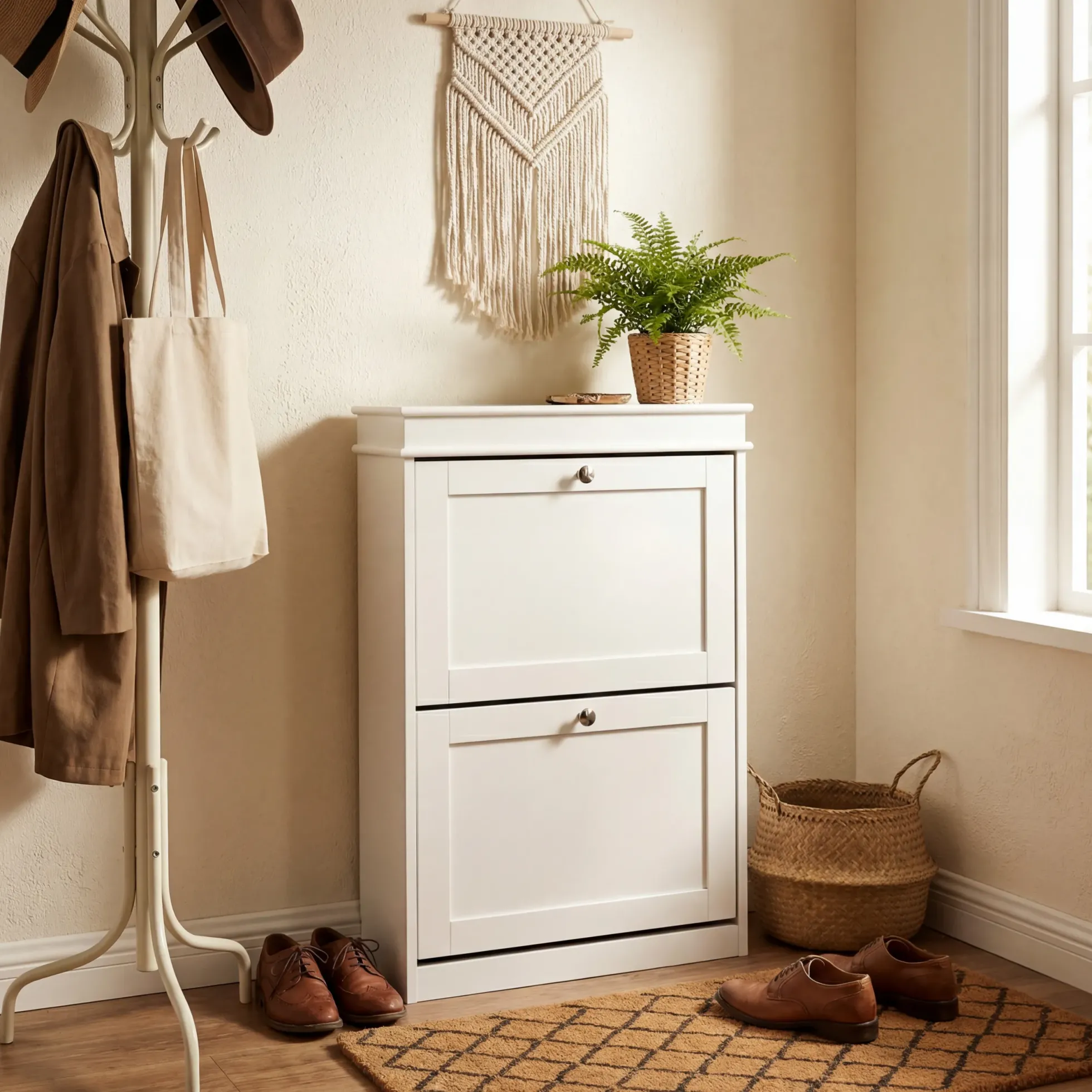Estha 20 - Schuhschrank Weiß