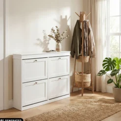 Estha 40 - Schuhschrank Weiß