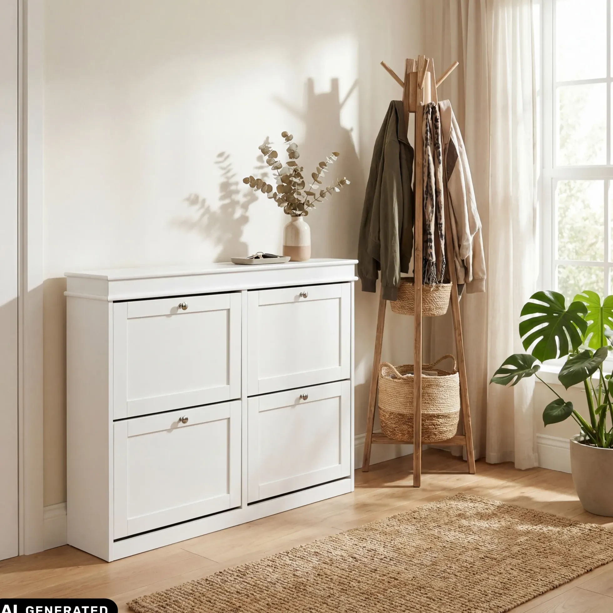 Estha 40 - Schuhschrank Weiß