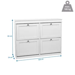 Estha 40 - Schuhschrank Weiß
