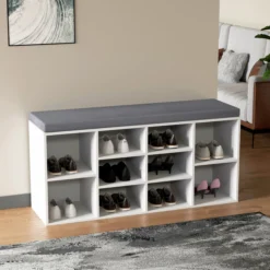 ESTHA 10 - Schuhschrank Weiß