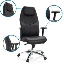 FERRARA - Profi Chefsessel Schwarz