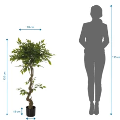 FICUS I - Kunstpflanze Grün
