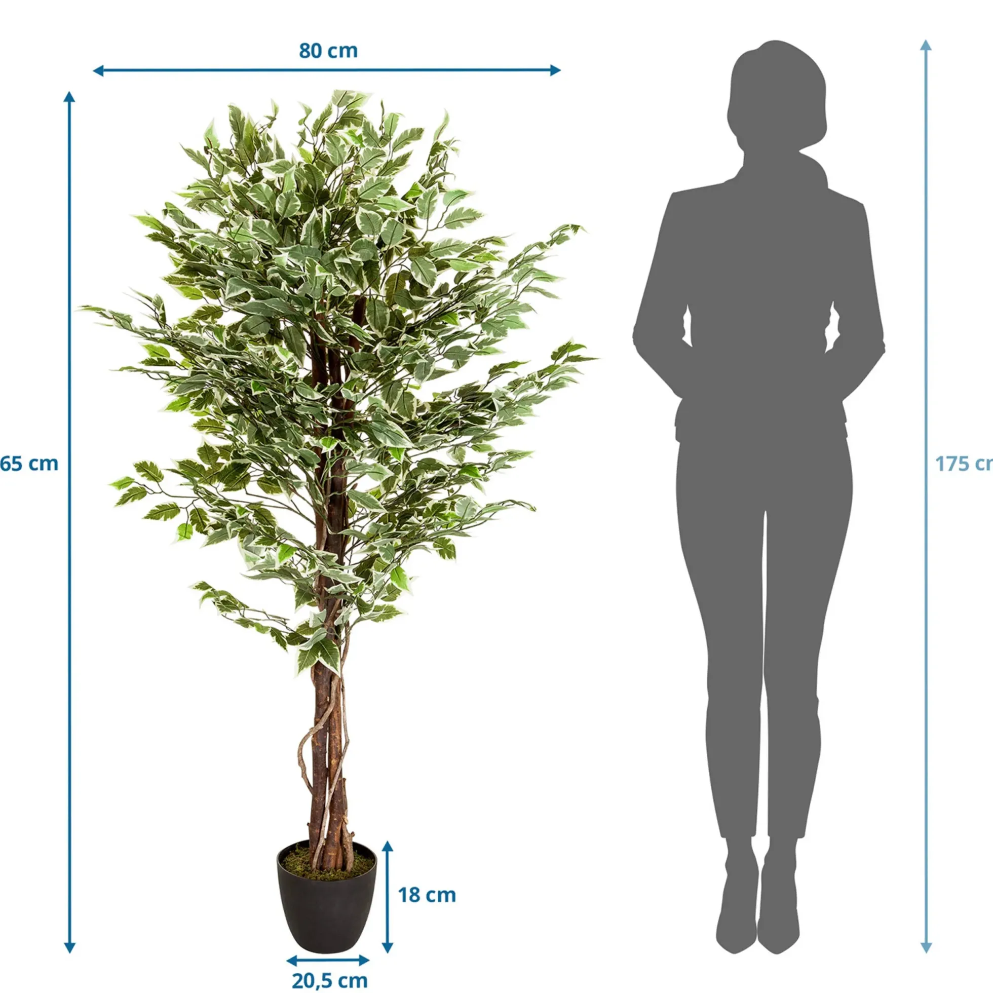 FICUS - Kunstpflanze Grün