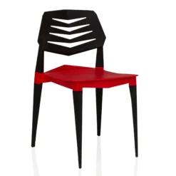 Flecharo - Outdoor Stuhl Rot/Schwarz
