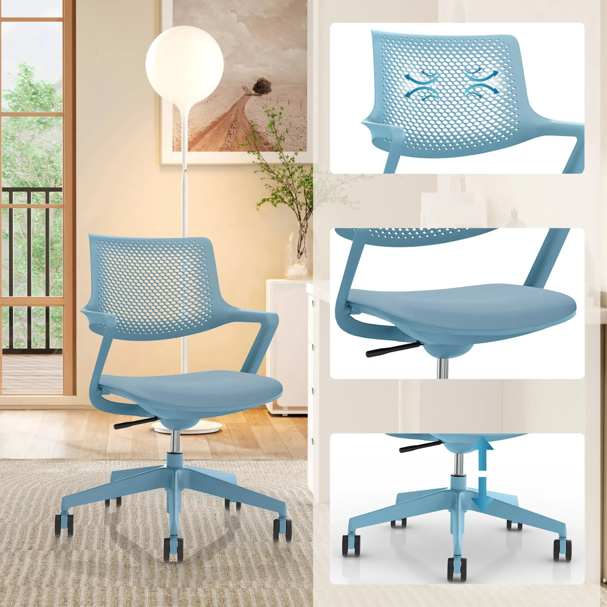 FLEX CHAIR - Bürostuhl Hellblau