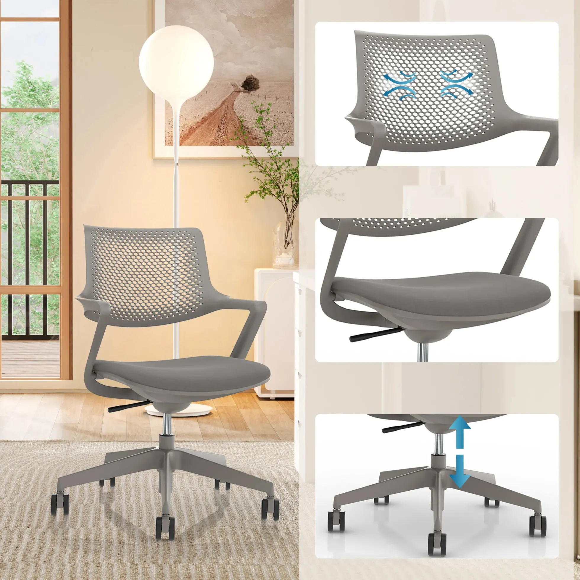 FLEX CHAIR - Bürostuhl Taupe