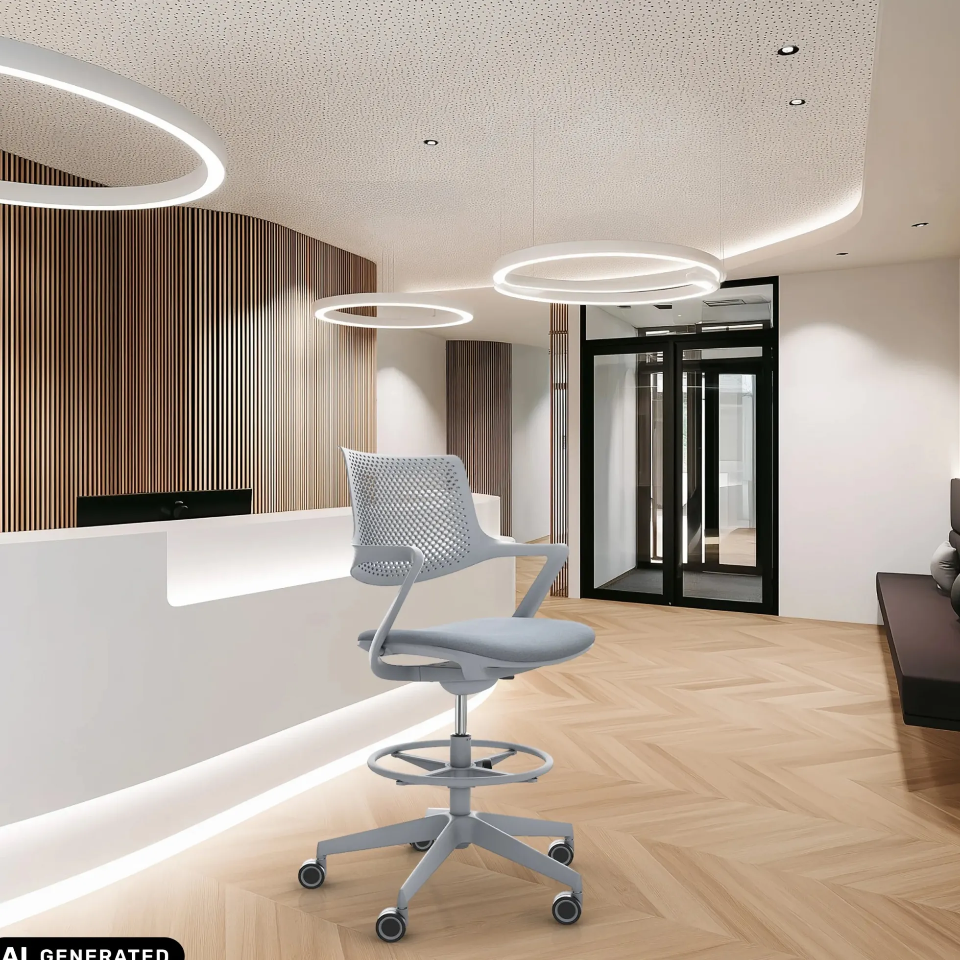 FLEX CHAIR C - Counterstuhl Grau