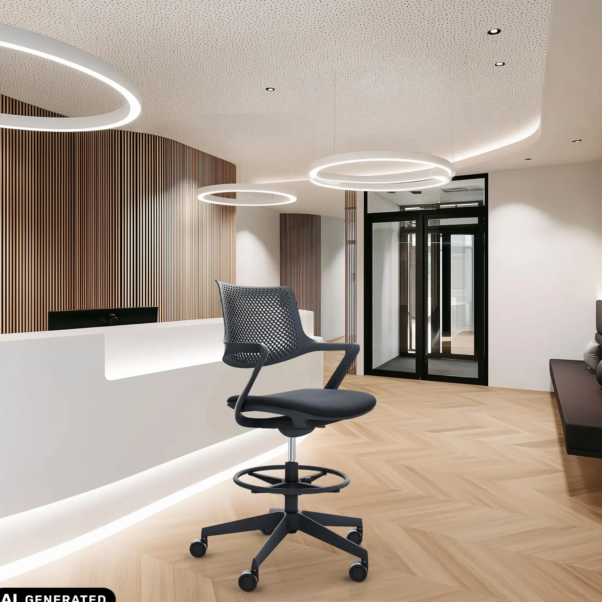 FLEX CHAIR C - Counterstuhl Schwarz