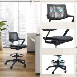 FLEX CHAIR C - Counterstuhl Schwarz