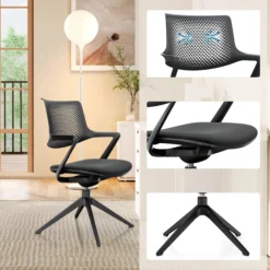 FLEX CHAIR V - Besucherstuhl Konferenzstuhl Schwarz