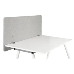 FLEXMIUT D 120 | 120 cm - Tischtrennwand Hellgrau meliert
