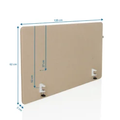 FLEXMIUT D1 | 120 cm - Tischtrennwand Beige