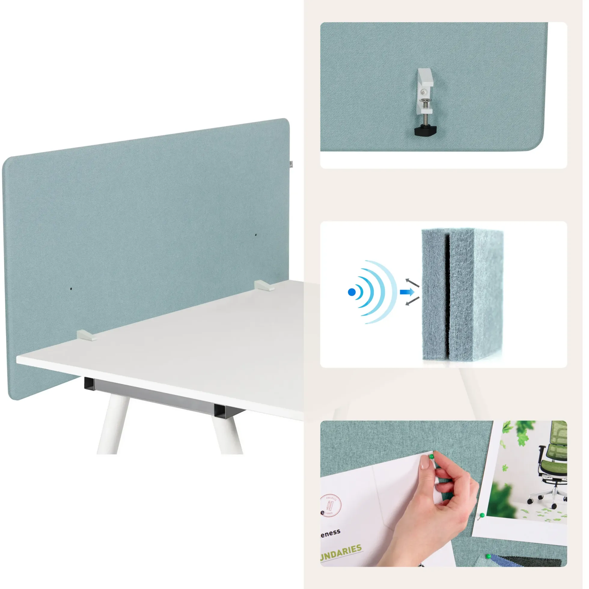 FLEXMIUT D1 | 120 cm - Tischtrennwand Blau