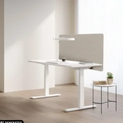 FLEXMIUT D1 | 120 cm - Tischtrennwand Taupe