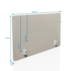 FLEXMIUT D1 | 120 cm - Tischtrennwand Taupe