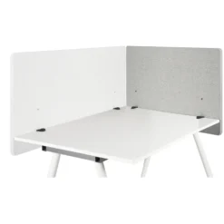 FLEXMIUT D SIDE | 80 cm - Tischtrennwand Hellgrau