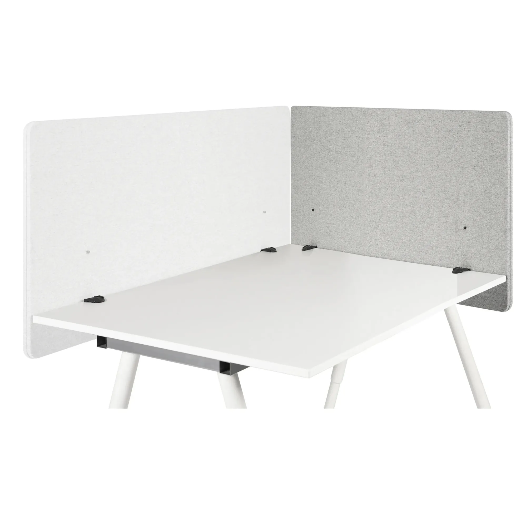FLEXMIUT D SIDE | 80 cm - Tischtrennwand Hellgrau