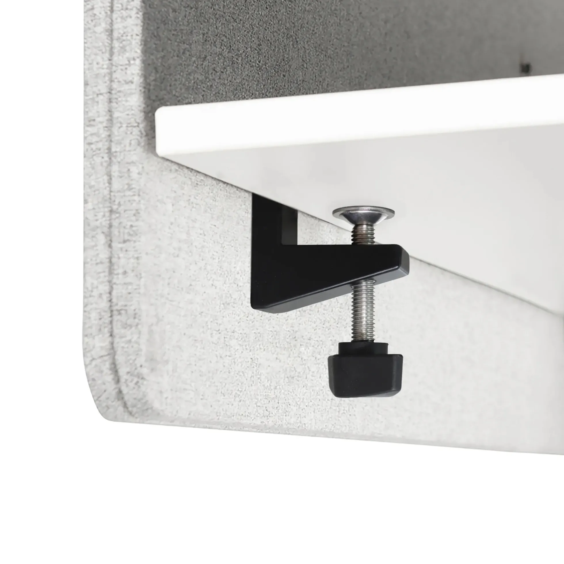 FLEXMIUT D SIDE | 80 cm - Tischtrennwand Hellgrau