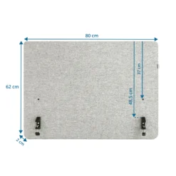 FLEXMIUT D SIDE | 80 cm - Tischtrennwand Hellgrau