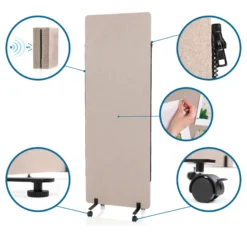 FLEXMIUT | 2er Set - Trennwand Taupe