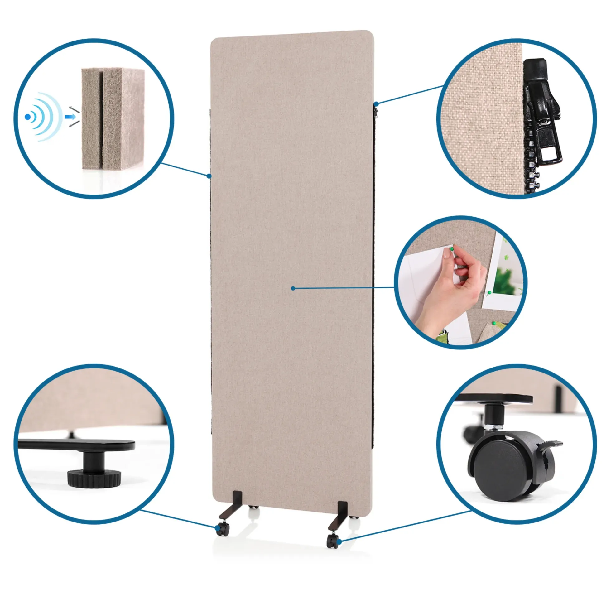 FLEXMIUT | 2er Set - Trennwand Taupe