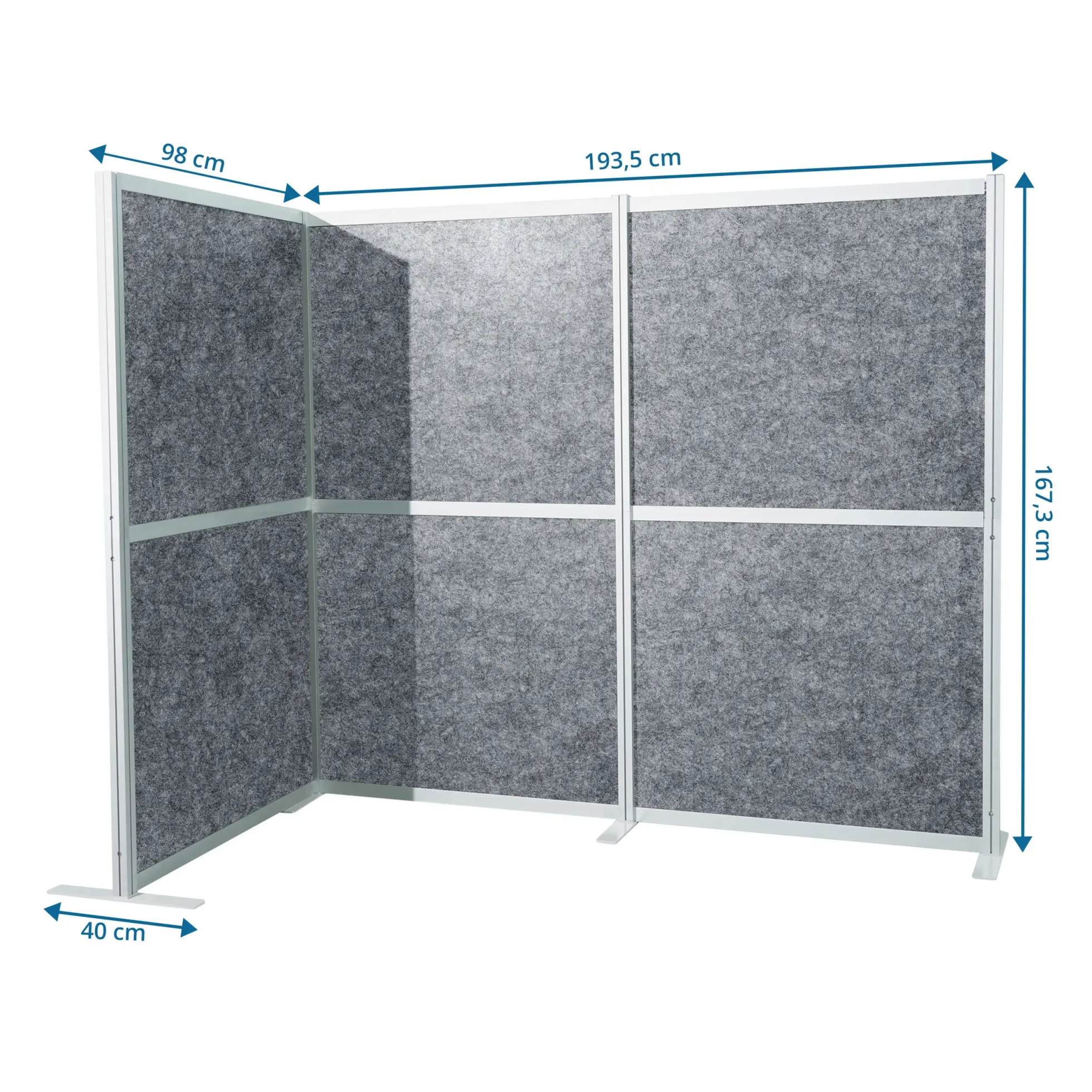 Flexmiut Modul L - Trennwand Grau