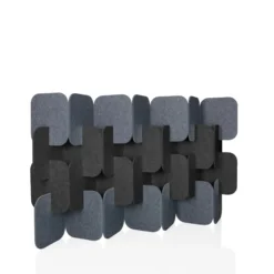 FLEXMIUT PLUG | 4-teiliges Set (H x B x T) 114 x 174 x 25 cm - Trennwand Grau/Dunkelgrau