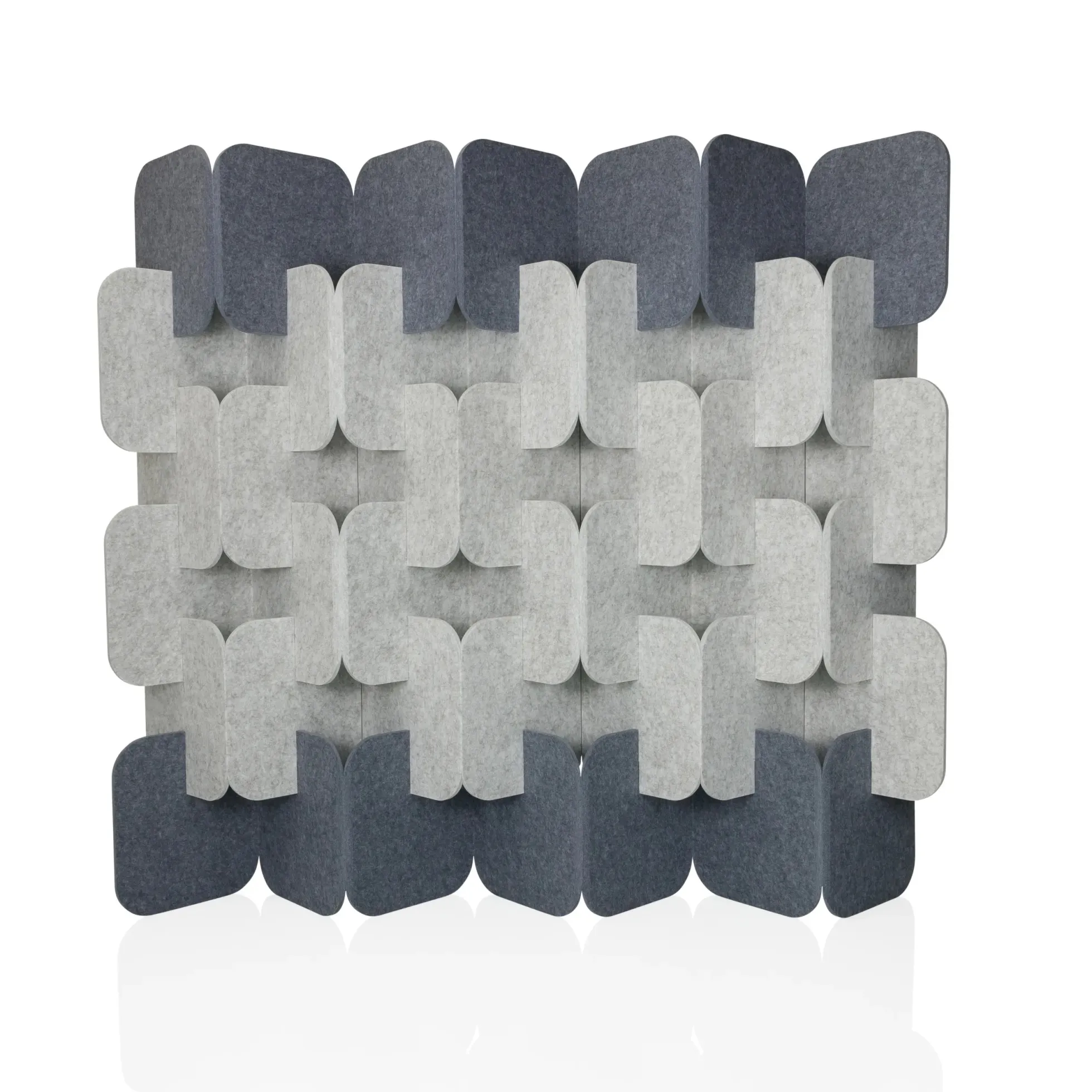 FLEXMIUT PLUG | 6-teiliges Set (H x B x T) 164 x 174 x 25 cm - Trennwand Grau/Hellgrau