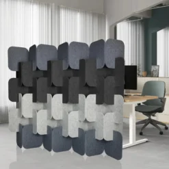 FLEXMIUT PLUG | 6-teiliges Set (H x B x T) 164 x 174 x 25 cm - Trennwand Grau/Hellgrau/Dunkelgrau