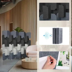 FLEXMIUT PLUG | 6-teiliges Set (H x B x T) 164 x 174 x 25 cm - Trennwand Grau/Hellgrau/Dunkelgrau