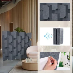 FLEXMIUT PLUG | 6-teiliges Set (H x B x T) 164 x 174 x 25 cm - Trennwand Grau