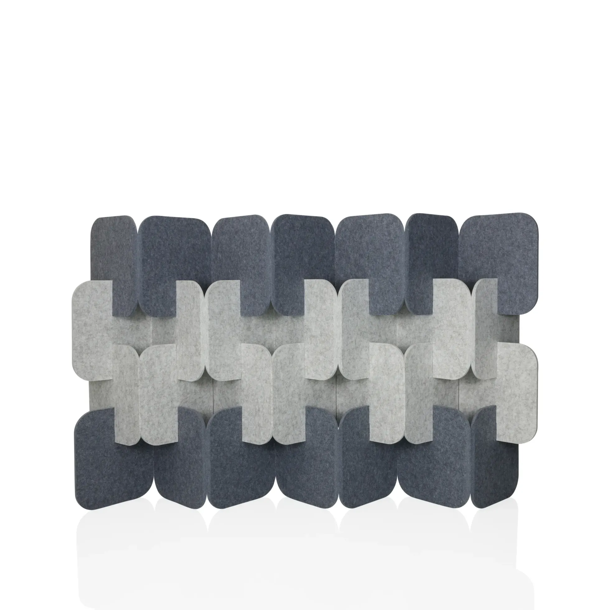 FLEXMIUT PLUG | 4-teiliges Set (H x B x T) 114 x 174 x 25 cm - Trennwand Grau/Hellgrau
