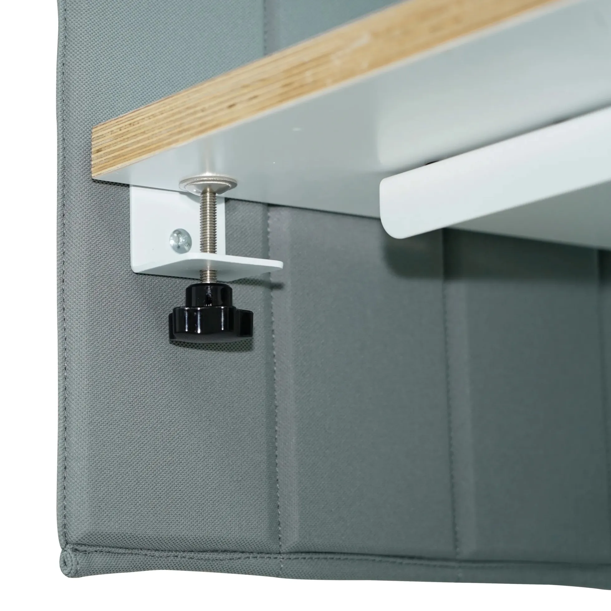 FLEXMIUT ROLL | 160 cm - Tischtrennwand Hellgrau