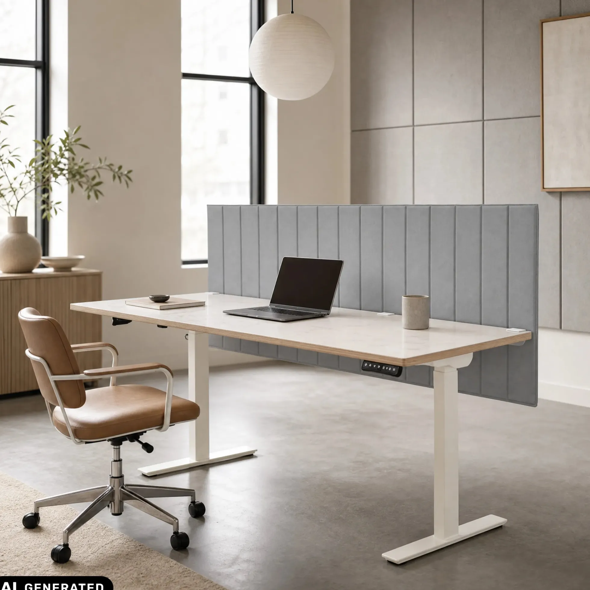 FLEXMIUT ROLL | 160 cm - Tischtrennwand Hellgrau