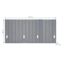 FLEXMIUT ROLL | 160 cm - Tischtrennwand Hellgrau