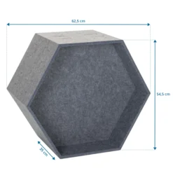 FLEXMIUT STORE B | (H x B) 54,5 x 62,5 cm - Trennwand Grau