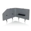 FLEXMIUT T TOP | 160 cm - Tischtrennwand Grau