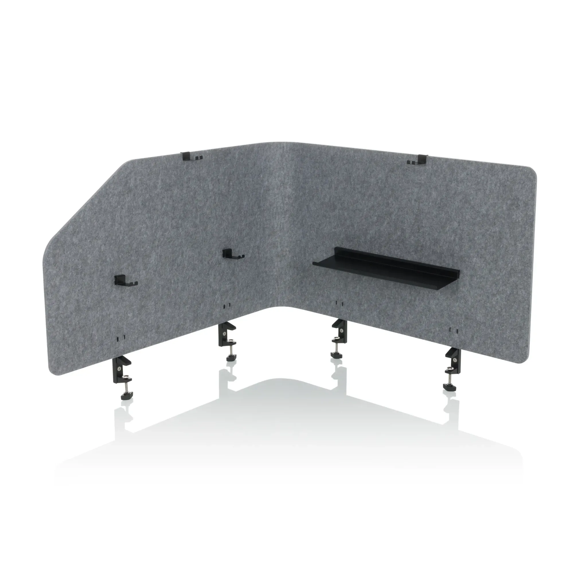 FLEXMIUT T TOP | 160 cm - Tischtrennwand Grau