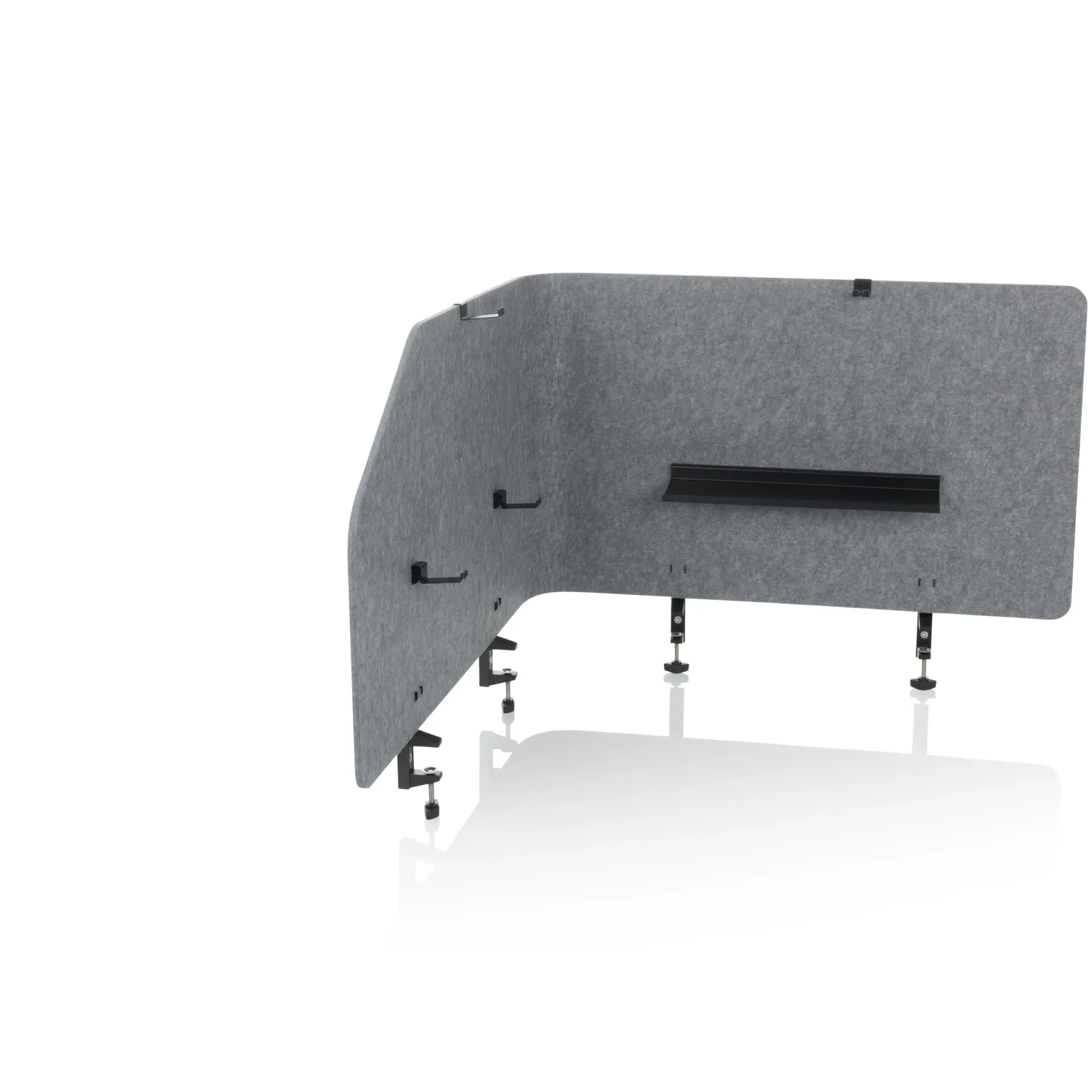 FLEXMIUT T TOP | 160 cm - Tischtrennwand Grau