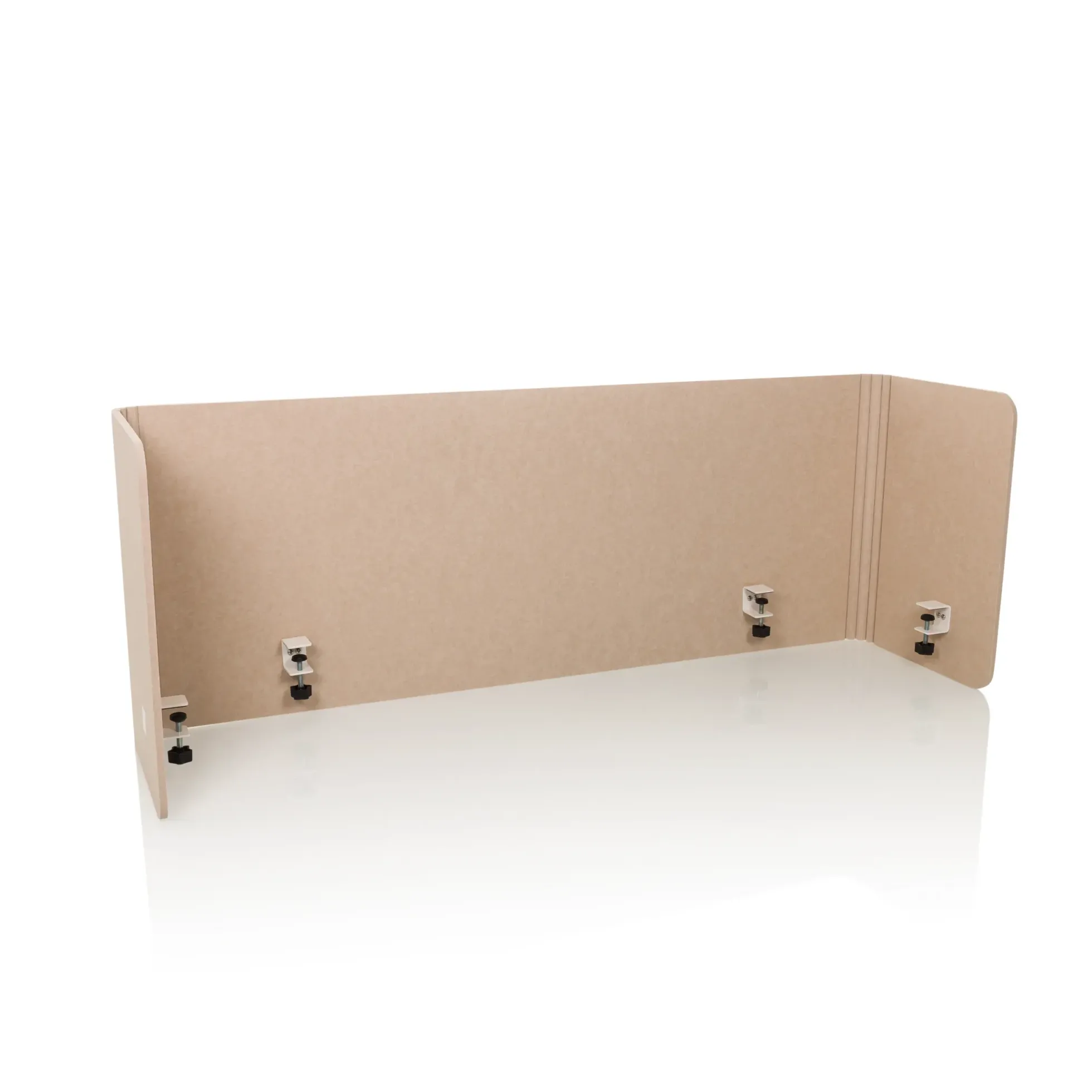 FLEXMIUT U | 160 cm - Tischtrennwand Beige