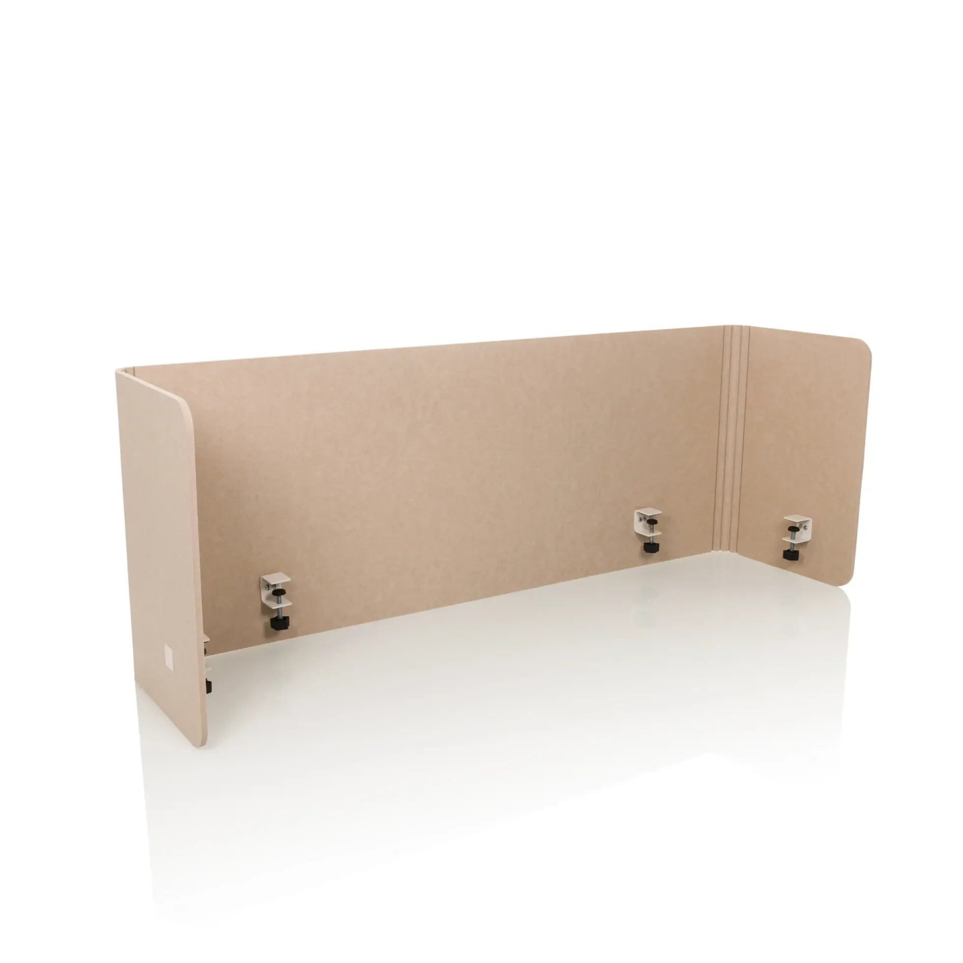 FLEXMIUT U | 160 cm - Tischtrennwand Beige
