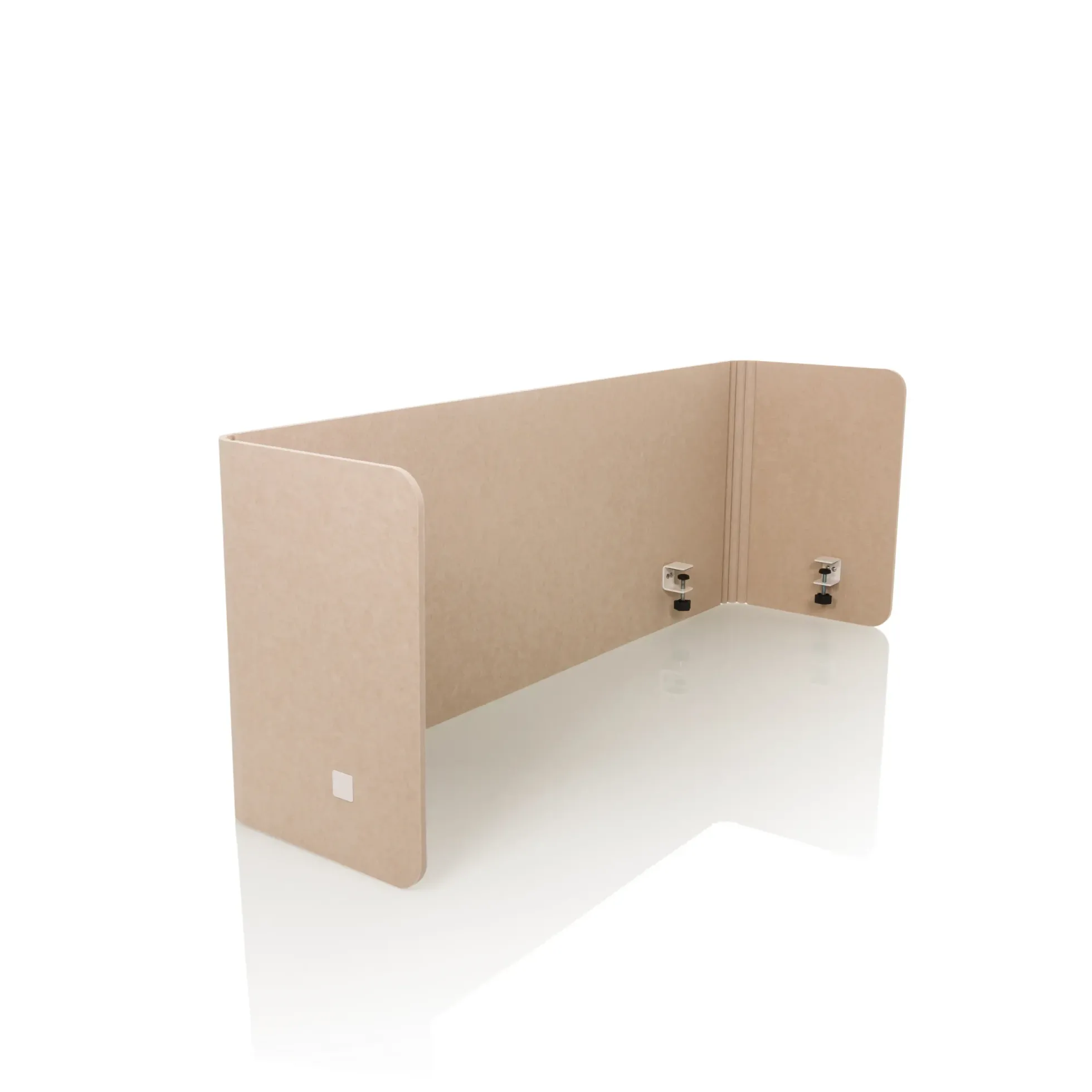 FLEXMIUT U | 160 cm - Tischtrennwand Beige