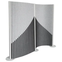 Flexmiut Wave | Sicht- und Schallschutzwand - Trennwand Grau