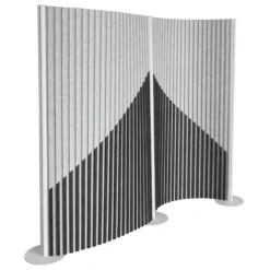Flexmiut Wave | Sicht- und Schallschutzwand - Trennwand Grau