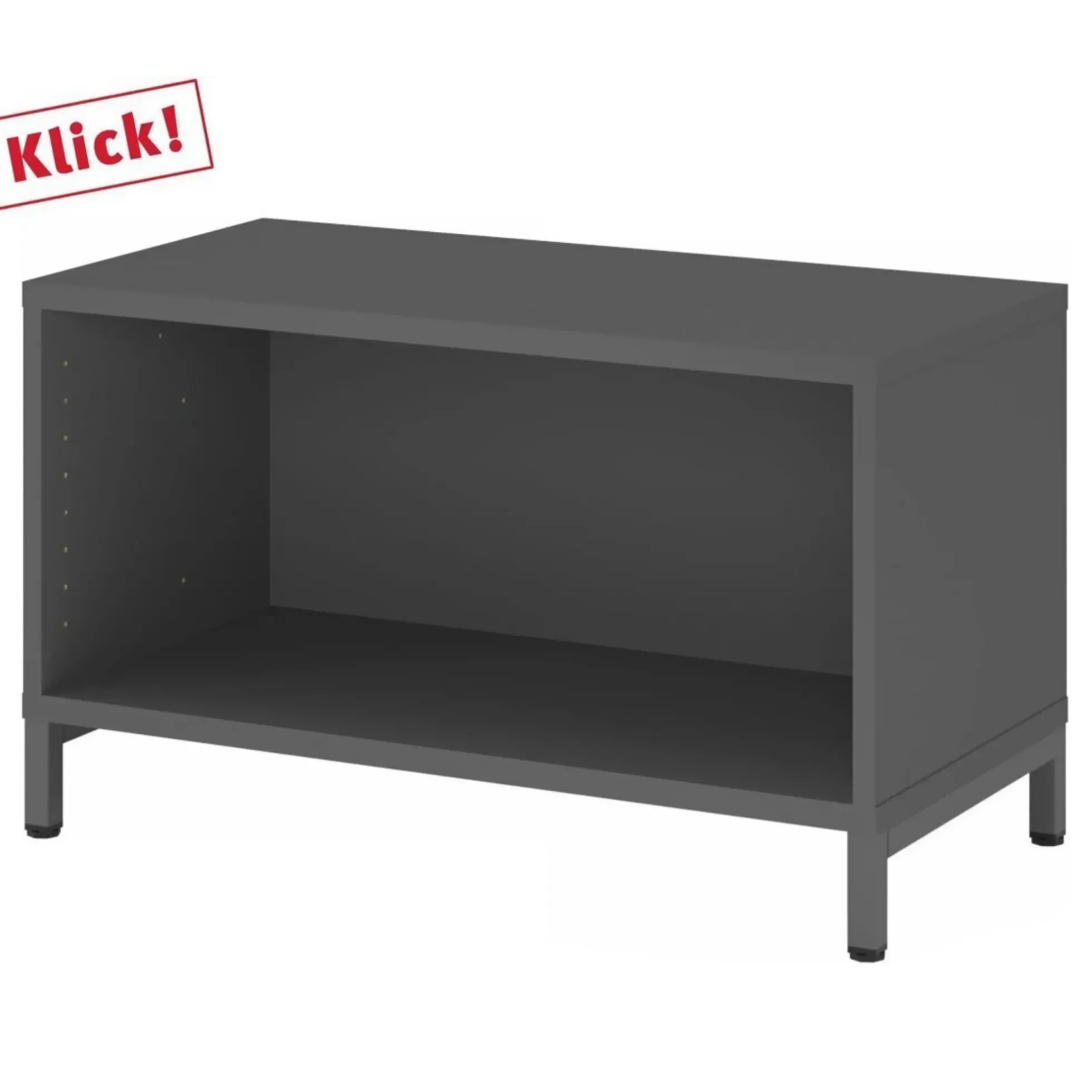 FlexWall | 1 OH | Korpus mit Sockelgestell Graphit