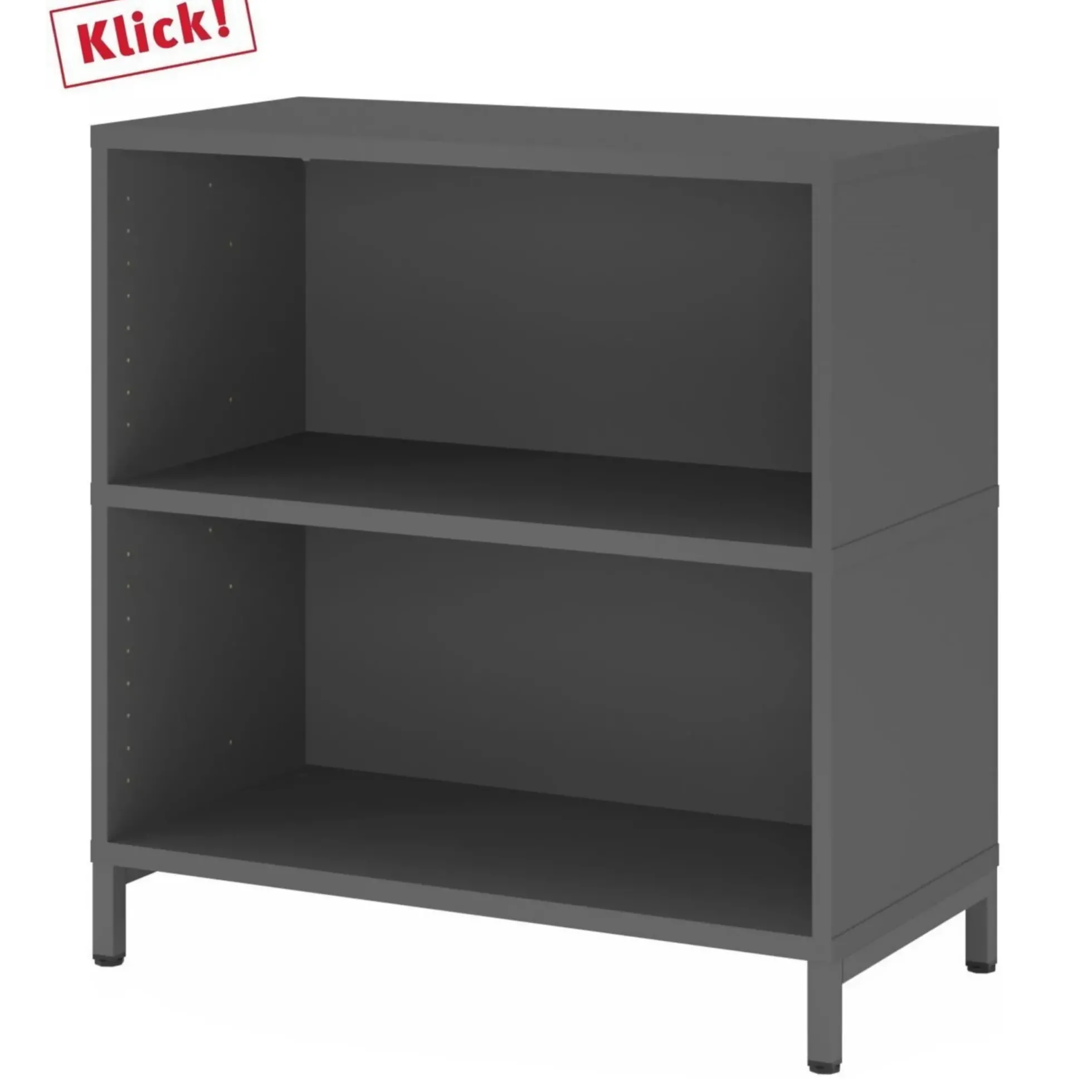 FlexWall | 2 OH | Korpus mit Sockelgestell Graphit