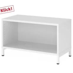 FlexWall | 1 OH | Korpus mit Sockelgestell Weiß
