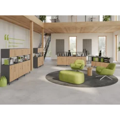 FlexWall | 2 OH | Korpus + Rahmen | mit Stellfüßen Graphit