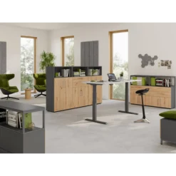 FlexWall | 3 OH | 3 x Korpus mit Sockelgestell Graphit